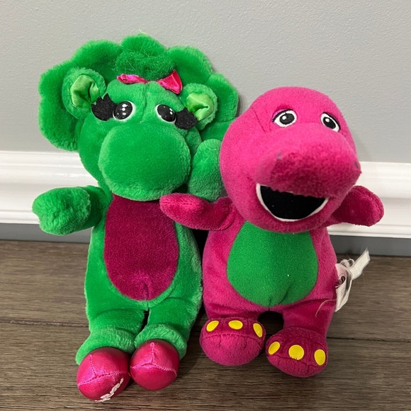 VTG Barney & Baby Bop Plush Beanbag Stuffed Animals Lyons Partnership - Picture 1 of 6